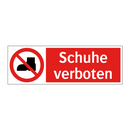 Schuhe verboten