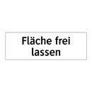 Fläche frei lassen