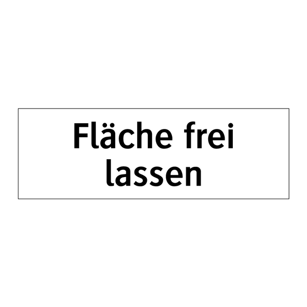 Fläche frei lassen