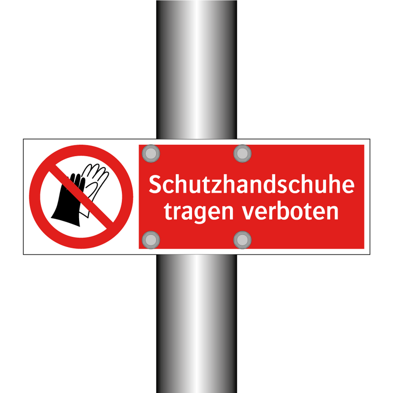 Schutzhandschuhe tragen verboten