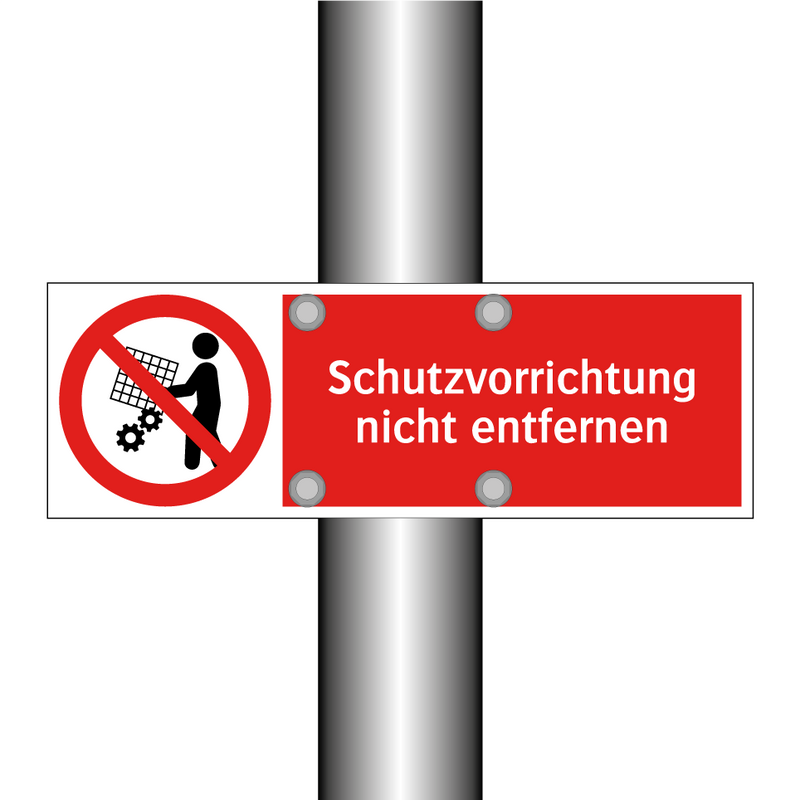 Schutzvorrichtung nicht entfernen