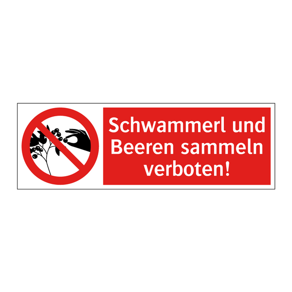 Schwammerl und Beeren sammeln verboten!