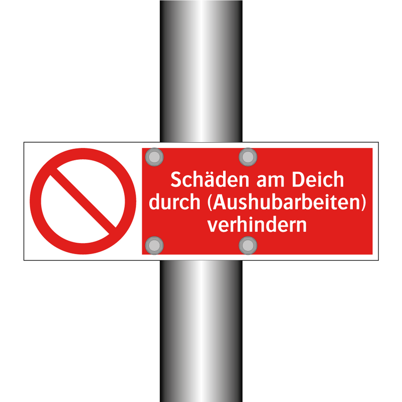 Schäden am Deich durch (Aushubarbeiten) verhindern