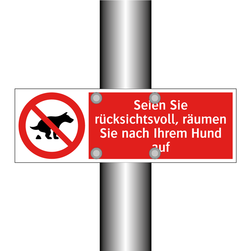 Seien Sie rücksichtsvoll, räumen Sie nach Ihrem Hund auf
