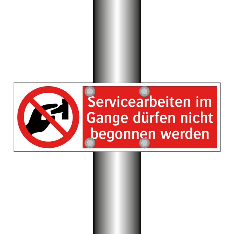 Servicearbeiten im Gange dürfen nicht begonnen werden