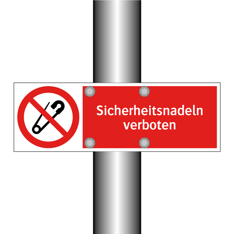 Sicherheitsnadeln verboten