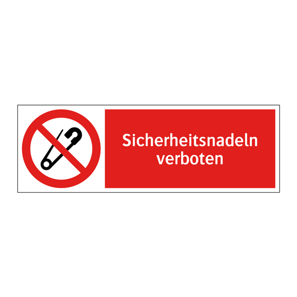 Sicherheitsnadeln verboten
