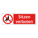 Sitzen verboten
