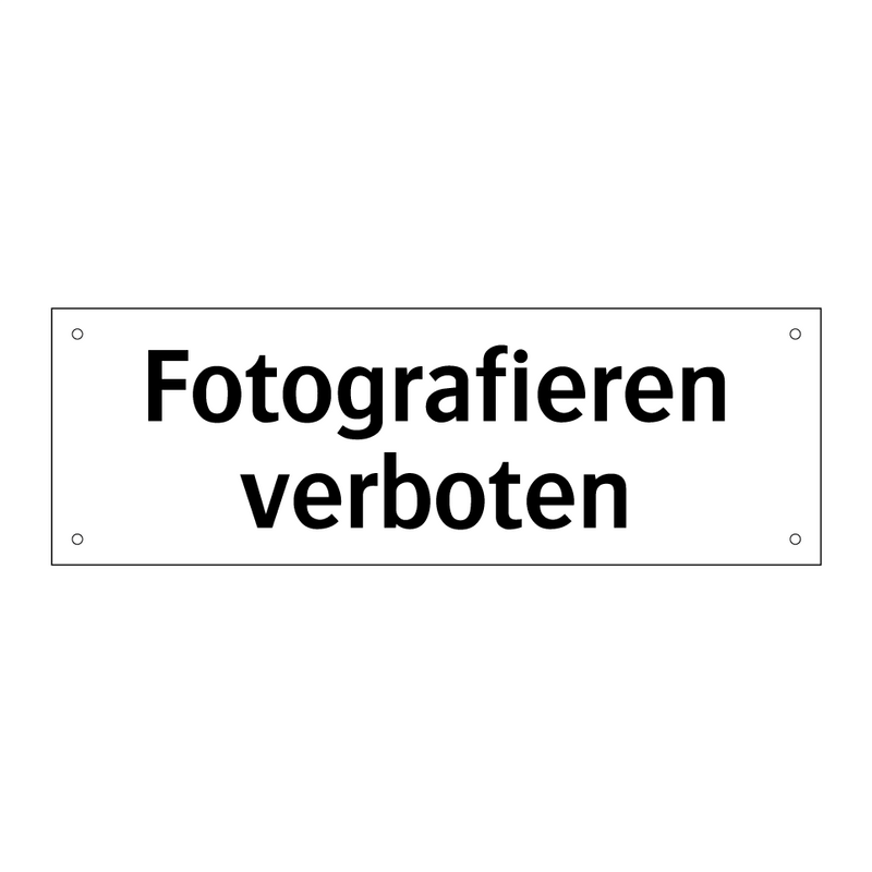 Fotografieren verboten