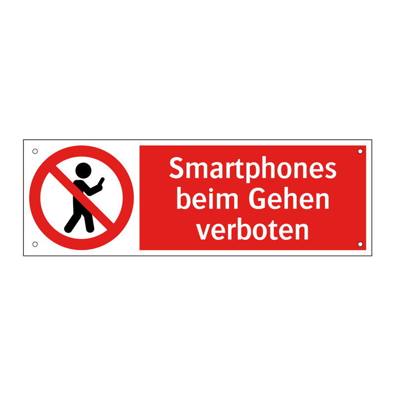 Smartphones beim Gehen verboten