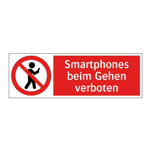 Smartphones beim Gehen verboten