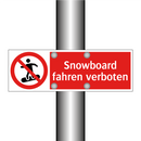 Snowboard fahren verboten