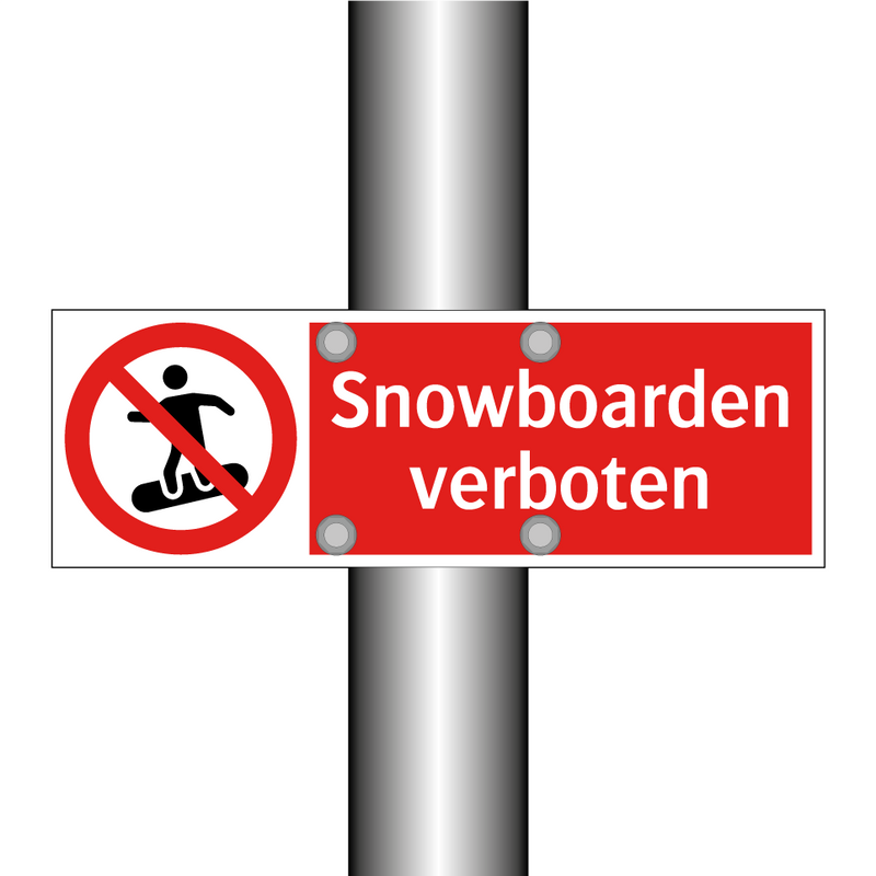 Snowboarden verboten