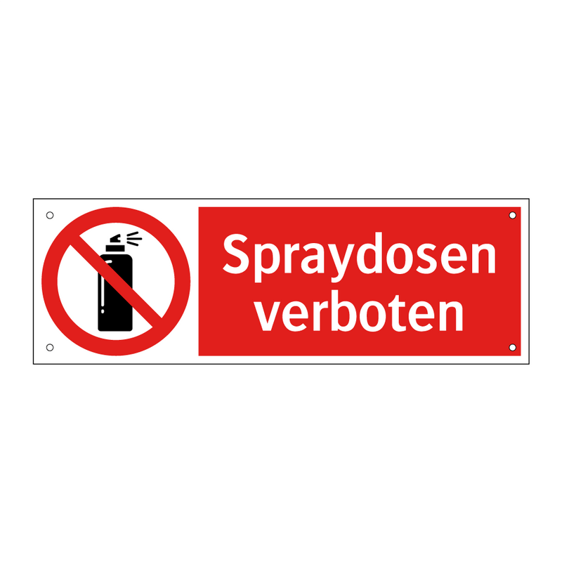 Spraydosen verboten