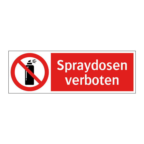 Spraydosen verboten