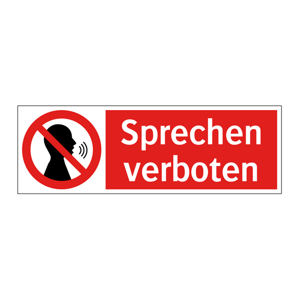 Sprechen verboten
