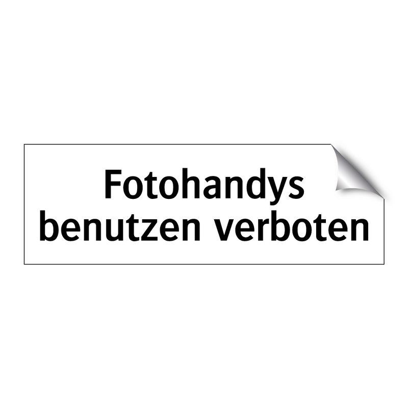 Fotohandys benutzen verboten