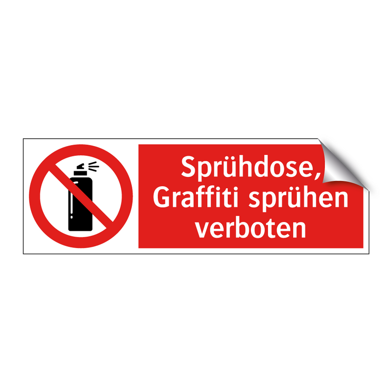 Sprühdose, Graffiti sprühen verboten