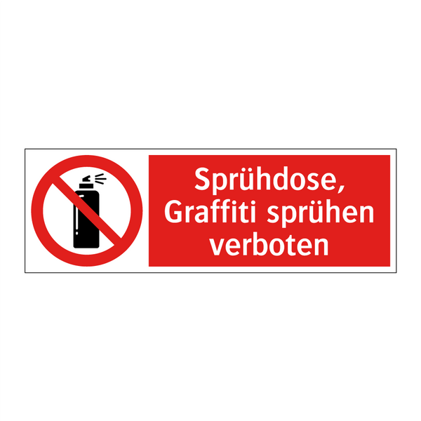 Sprühdose, Graffiti sprühen verboten