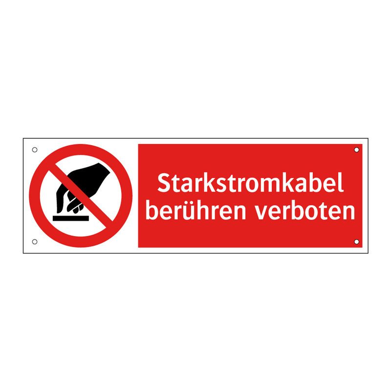 Starkstromkabel berühren verboten