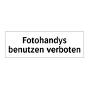 Fotohandys benutzen verboten