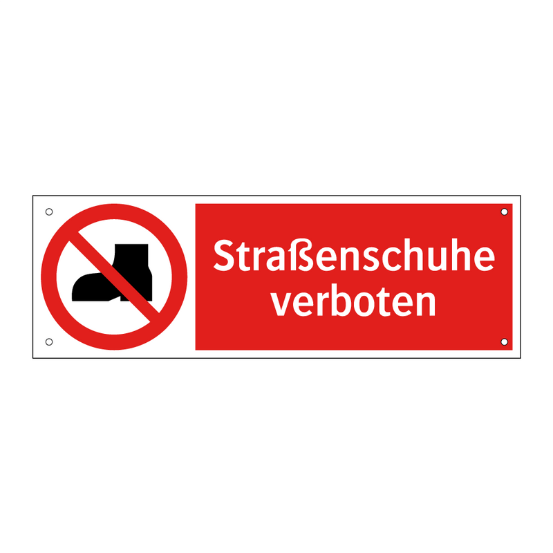 Straßenschuhe verboten