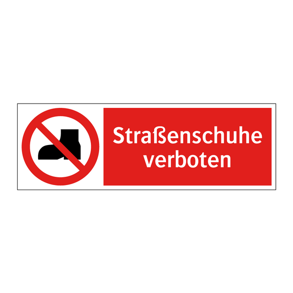 Straßenschuhe verboten