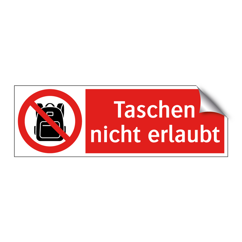 Taschen nicht erlaubt