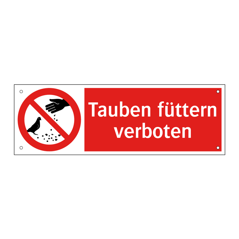 Tauben füttern verboten