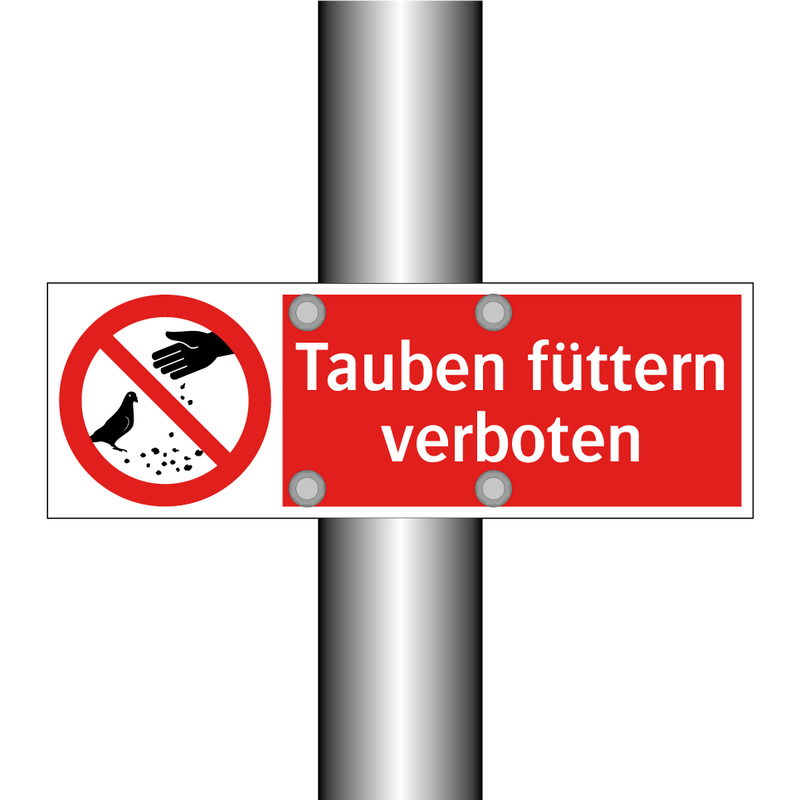 Tauben füttern verboten