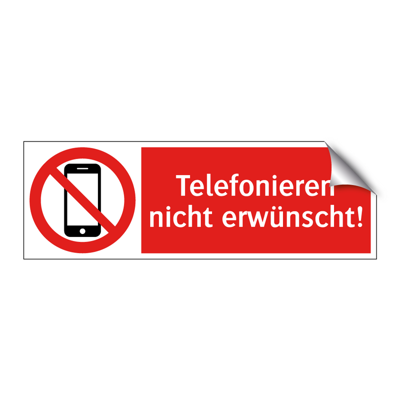 Telefonieren nicht erwünscht!