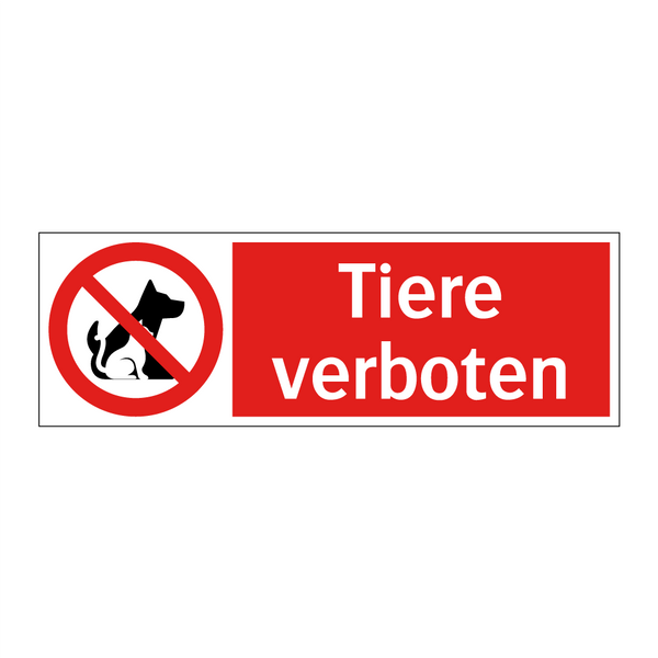 Tiere verboten