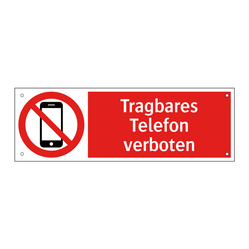 Tragbares Telefon verboten