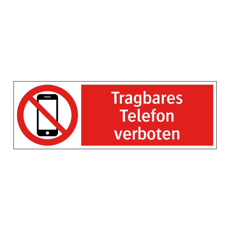 Tragbares Telefon verboten