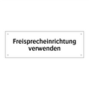 Freisprecheinrichtung verwenden