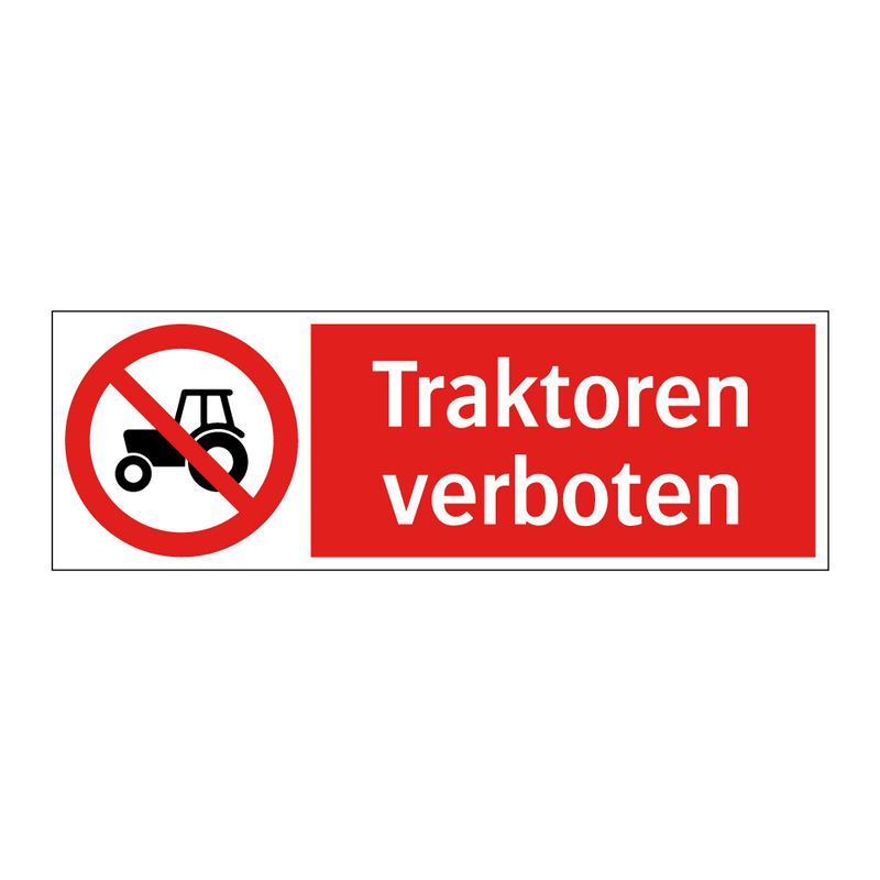 Traktoren verboten