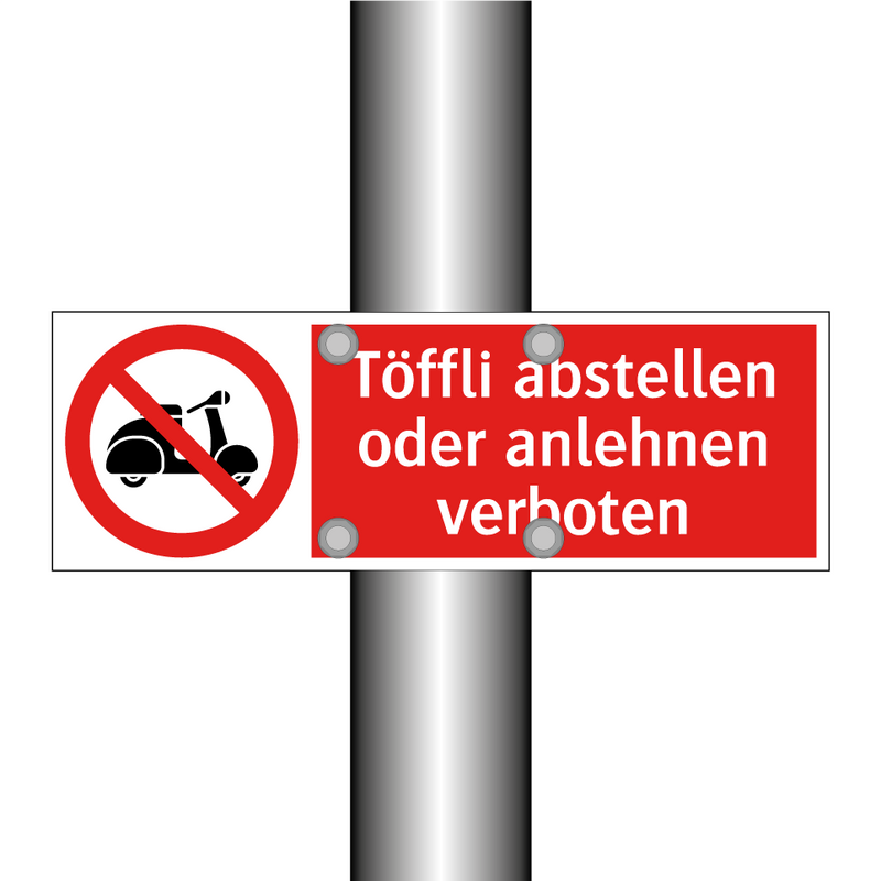 Töffli abstellen oder anlehnen verboten
