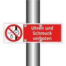 Uhren und Schmuck verboten