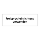 Freisprecheinrichtung verwenden