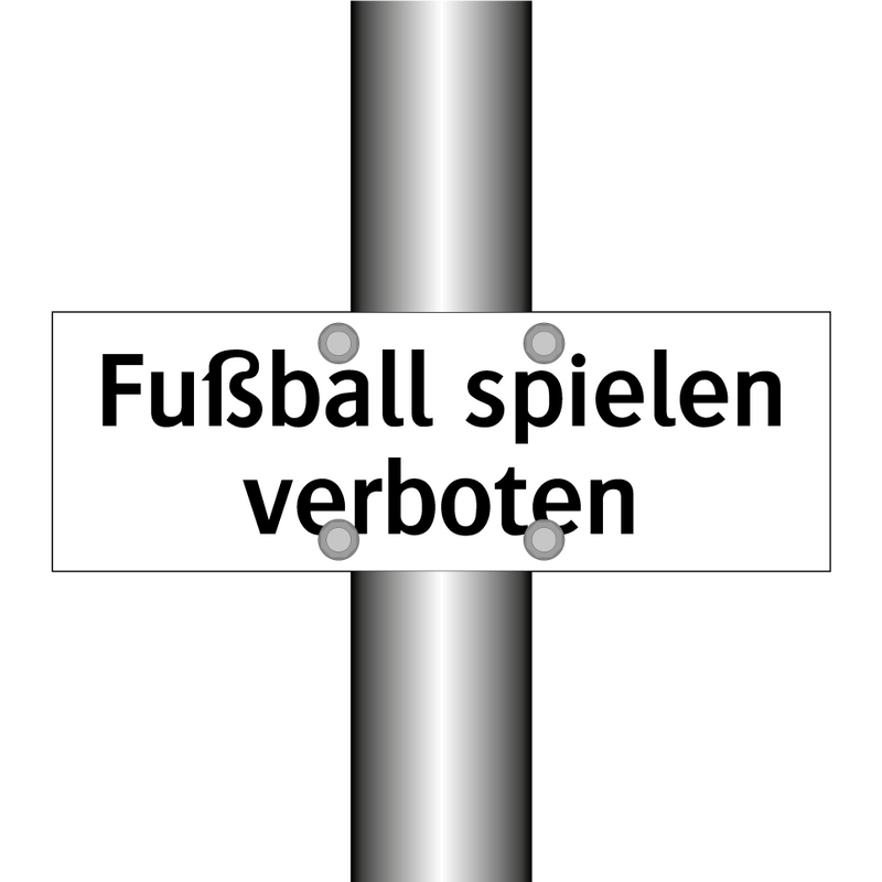 Fußball spielen verboten