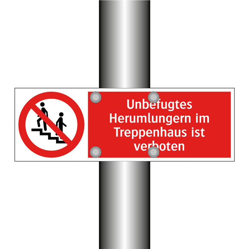 Unbefugtes Herumlungern im Treppenhaus ist verboten