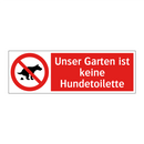 Unser Garten ist keine Hundetoilette
