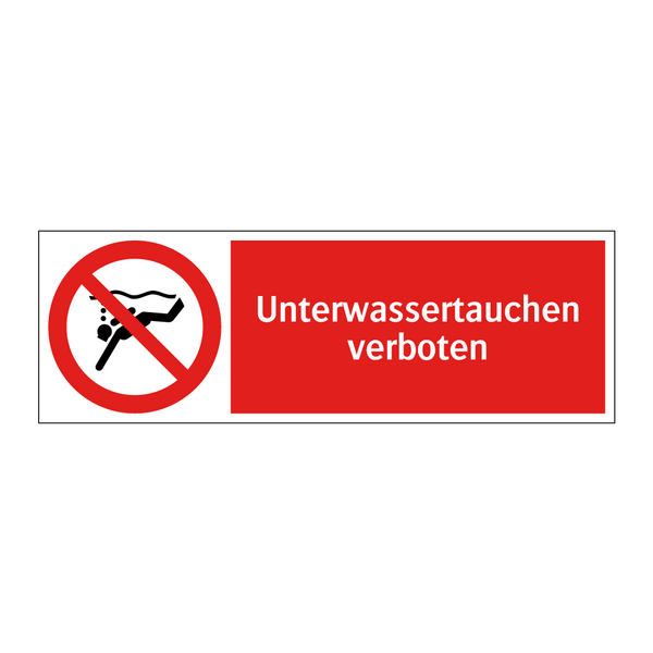 Unterwassertauchen verboten