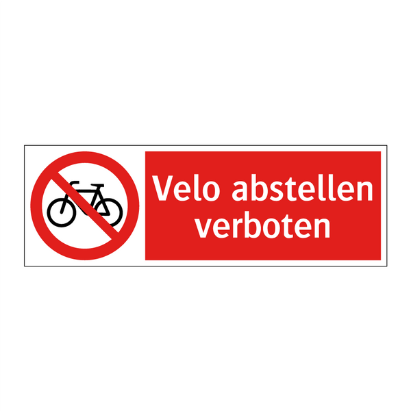 Velo abstellen verboten