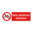 Velo anlehnen verboten