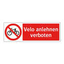 Velo anlehnen verboten