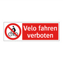 Velo fahren verboten