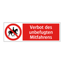 Verbot des unbefugten Mitfahrens