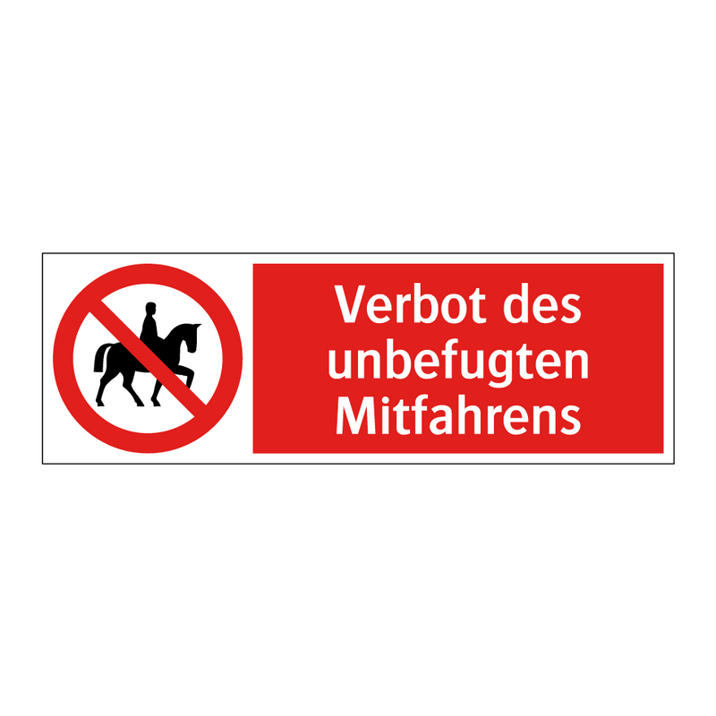 Verbot des unbefugten Mitfahrens