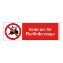Verboten für Flurförderzeuge